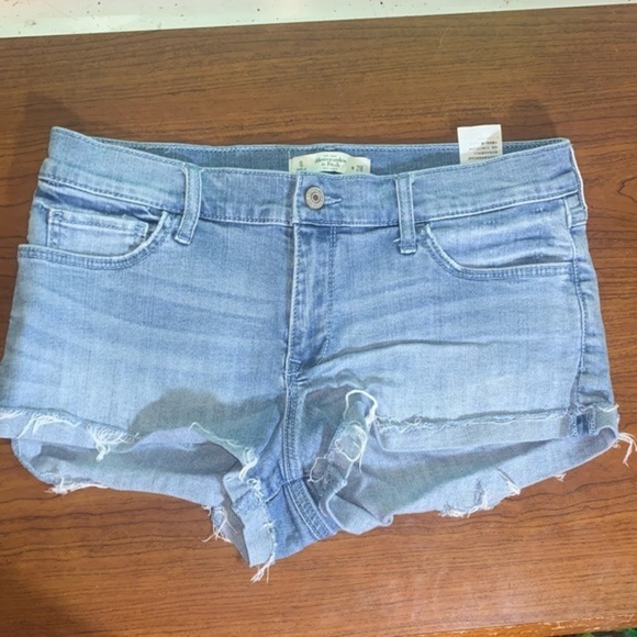 Abercrombie and Fitch Distressed Jean Short Shorts - Picture 1 of 2